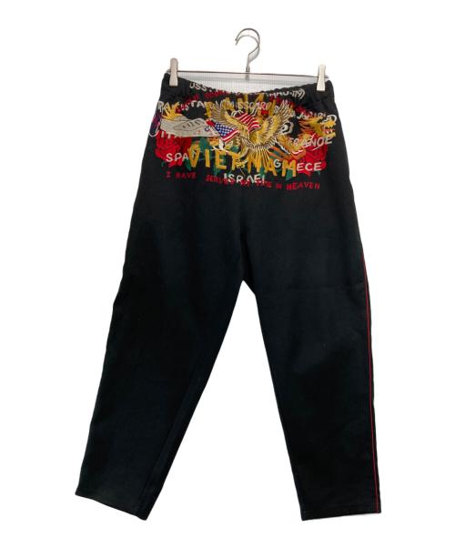 doublet（ダブレット）doublet (ダブレット) CHAOS EMBROIDERY TRACK PANTS ブラック サイズ:Sの古着・服飾アイテム