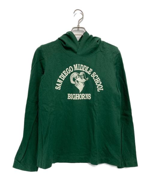 COMME des GARCONS JUNYA WATANABE MAN（コム デ ギャルソン ジュンヤ ワタナベ マン）COMME des GARCONS JUNYA WATANABE MAN (コム デ ギャルソン ジュンヤ ワタナベ マン) ［古着］ウールプリントパーカー グリーン サイズ:Lの古着・服飾アイテム