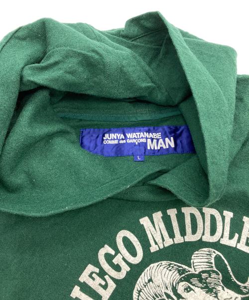 COMME des GARCONS JUNYA WATANABE MAN（コム デ ギャルソン ジュンヤ ワタナベ マン）COMME des GARCONS JUNYA WATANABE MAN (コム デ ギャルソン ジュンヤ ワタナベ マン) ［古着］ウールプリントパーカー グリーン サイズ:Lの古着・服飾アイテム