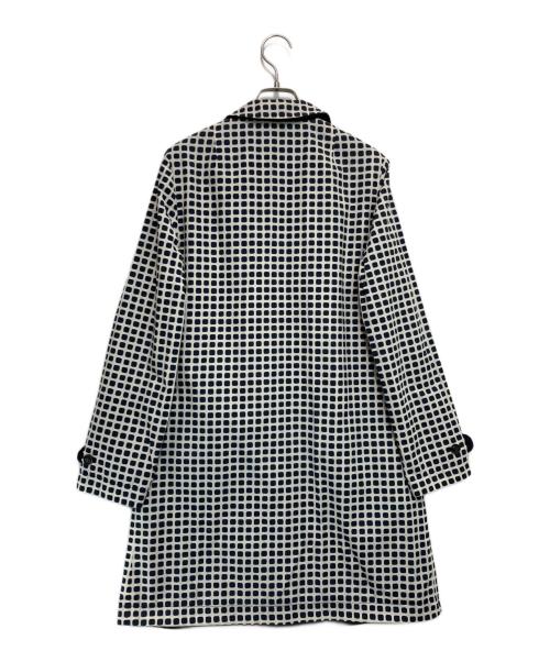 WEEKEND Max Mara（ウィークエンド マックスマーラ）Weekend Max Mara (ウィークエンド マックスマーラ) リバーシブルステンカラーコート ネイビー×ホワイト サイズ:38の古着・服飾アイテム