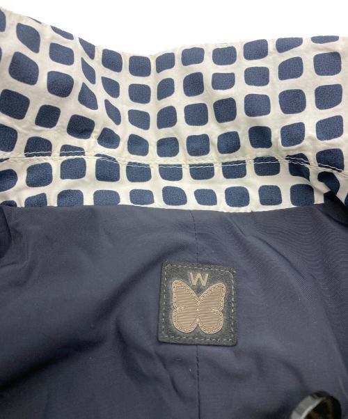 WEEKEND Max Mara（ウィークエンド マックスマーラ）Weekend Max Mara (ウィークエンド マックスマーラ) リバーシブルステンカラーコート ネイビー×ホワイト サイズ:38の古着・服飾アイテム