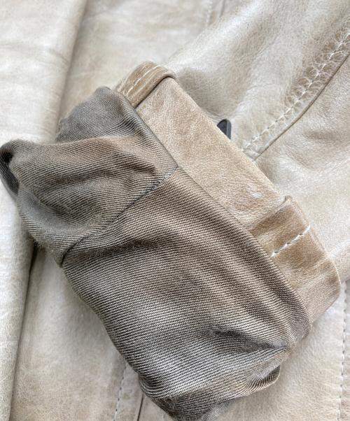 BELSTAFF GOLD LABEL（ベルスタッフ ゴールドレーベル）BELSTAFF GOLD LABEL (ベルスタッフ ゴールドレーベル) シングルレザージャケット ベージュ サイズ:Lの古着・服飾アイテム