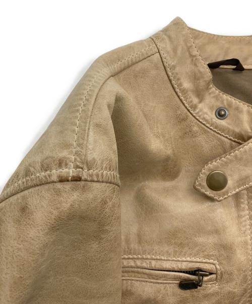 BELSTAFF GOLD LABEL（ベルスタッフ ゴールドレーベル）BELSTAFF GOLD LABEL (ベルスタッフ ゴールドレーベル) シングルレザージャケット ベージュ サイズ:Lの古着・服飾アイテム