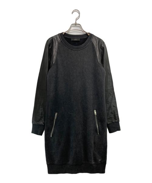 DIESEL（ディーゼル）DIESEL (ディーゼル) スウェットワンピース ブラック サイズ:XSの古着・服飾アイテム