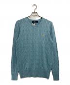 POLO RALPH LAURENポロ・ラルフローレン）の古着「シルクケーブルニット」｜スカイブルー