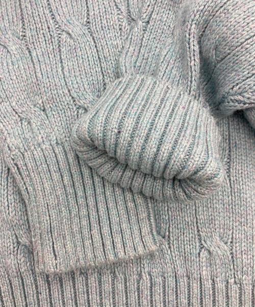 POLO RALPH LAUREN（ポロ・ラルフローレン）POLO RALPH LAUREN (ポロ・ラルフローレン) シルクケーブルニット スカイブルー サイズ:L 未使用品の古着・服飾アイテム