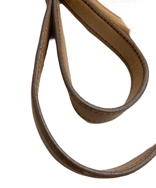 MIU MIU（ミュウミュウ）MIU MIU (ミュウミュウ) レザーキルティングショルダーバッグ ブラウンの古着・服飾アイテム