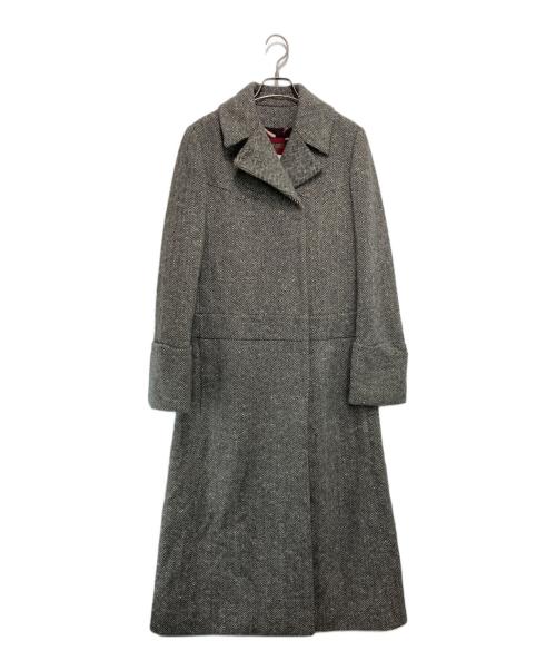 KENZO（ケンゾー）KENZO (ケンゾー) アンゴラ混ヘリンボーンウールコート グレー サイズ:38の古着・服飾アイテム