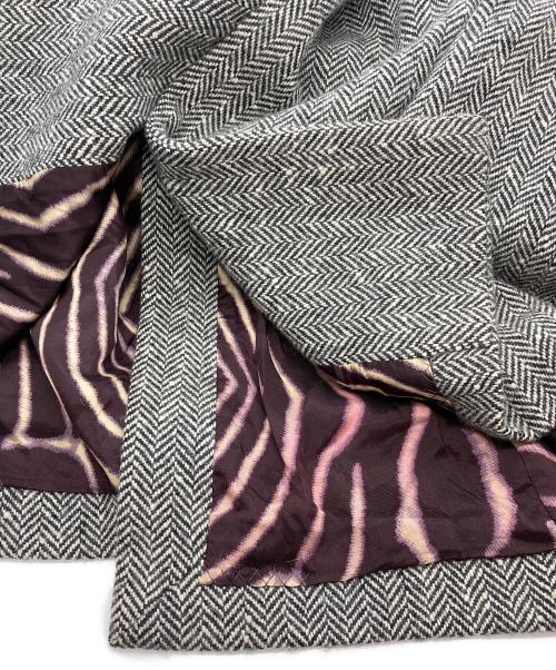 KENZO（ケンゾー）KENZO (ケンゾー) アンゴラ混ヘリンボーンウールコート グレー サイズ:38の古着・服飾アイテム