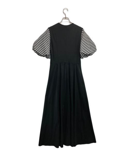BORDERS at BALCONY（ボーダーズアットバルコニー）BORDERS at BALCONY (ボーダーズアットバルコニー) PUFF SLEEVE TEE DRESS ブラック サイズ:36の古着・服飾アイテム