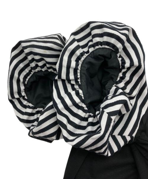 BORDERS at BALCONY（ボーダーズアットバルコニー）BORDERS at BALCONY (ボーダーズアットバルコニー) PUFF SLEEVE TEE DRESS ブラック サイズ:36の古着・服飾アイテム