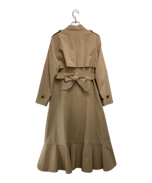 BORDERS at BALCONY（ボーダーズアットバルコニー）BORDERS AT BALCONY (ボーダーズアットバルコニー) フリルトレンチコート ベージュ サイズ:36の古着・服飾アイテム