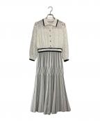 Diagramダイアグラム）の古着「レース切替ワンピース」｜ホワイト