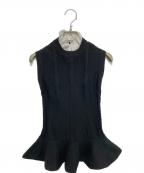 Sov.ソブ）の古着「ペプラムノースリニット」｜ブラック