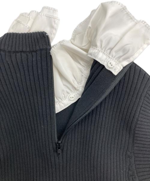 Sov.（ソブ）Sov. (ソブ) ペプラムノースリニット ブラック サイズ:38の古着・服飾アイテム