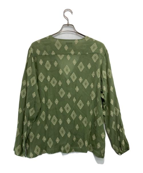 Needles（ニードルズ）Needles (ニードルズ) V Neck Shirt Diamond Jq グリーン サイズ:Sの古着・服飾アイテム