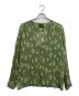 Needles（ニードルズ）の古着「V Neck Shirt Diamond Jq」｜グリーン