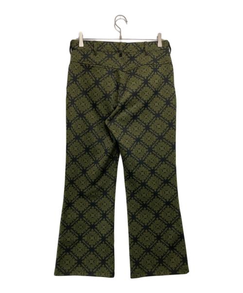 Needles（ニードルズ）Needles (ニードルズ) ジャガードブーツカットパンツ カーキ×ブラック サイズ:Sの古着・服飾アイテム