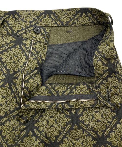 Needles（ニードルズ）Needles (ニードルズ) ジャガードブーツカットパンツ カーキ×ブラック サイズ:Sの古着・服飾アイテム