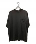 COMOLIコモリ）の古着「サマーウール天竺Tシャツ」｜ブラック