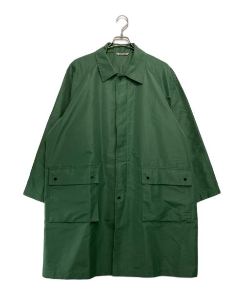 AURALEE（オーラリー）AURALEE (オーラリー) シルクポリエステルグログランステンカラーコート グリーン サイズ:3の古着・服飾アイテム