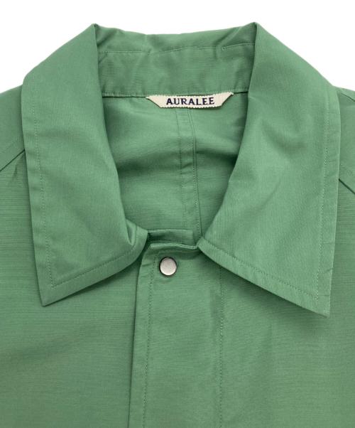 AURALEE（オーラリー）AURALEE (オーラリー) シルクポリエステルグログランステンカラーコート グリーン サイズ:3の古着・服飾アイテム