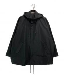 AURALEE（オーラリー）の古着「SILK POLYESTER GROSGRAIN HOODED BLOUSON」｜ブラック