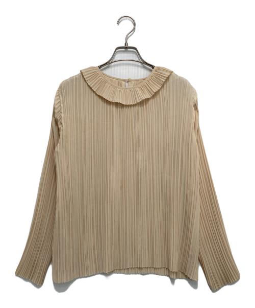 Christian Dior（クリスチャン ディオール）Christian Dior (クリスチャン ディオール) [OLD]プリーツブラウス ベージュ サイズ:Mの古着・服飾アイテム