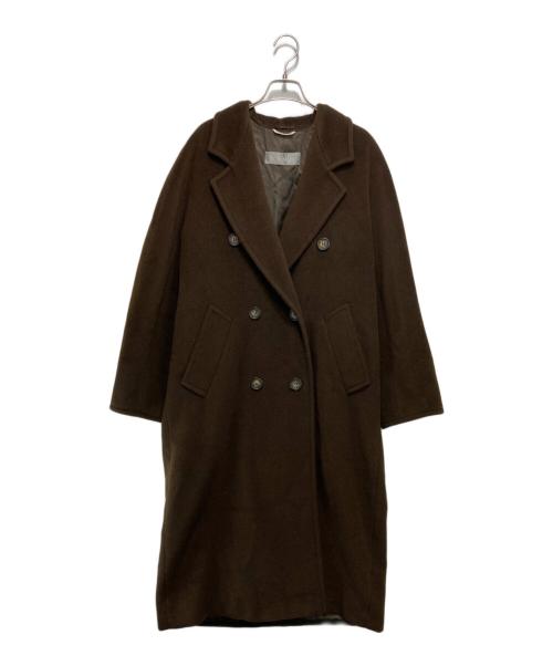 MaxMara（マックスマーラ）MaxMara (マックスマーラ) ウールダブルコート ブラウン サイズ:J36の古着・服飾アイテム