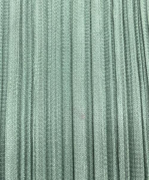 PLEATS PLEASE（プリーツプリーズ）PLEATS PLEASE (プリーツプリーズ) パイピングプリーツフレアパンツ グリーン サイズ:2の古着・服飾アイテム