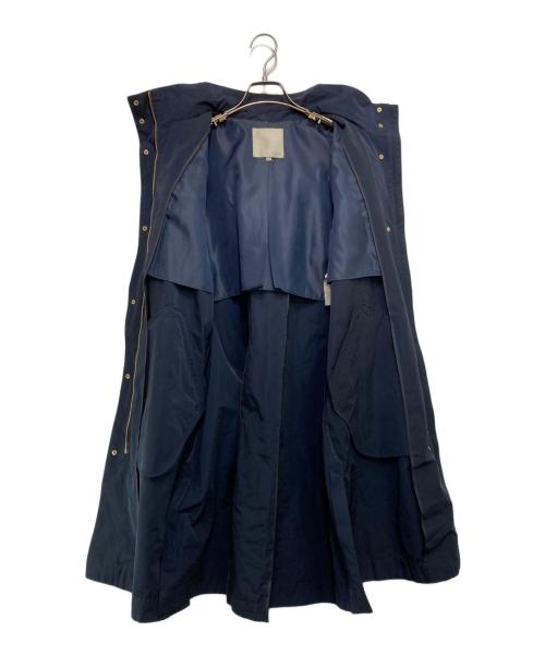 自由区（ジユウク）自由区 (ジユウク) ライトメモリータフタ ロングコート ネイビー サイズ:38の古着・服飾アイテム