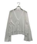 HER LIP TOハーリップトゥ）の古着「UV Knit Dress Cardigan」｜ホワイト