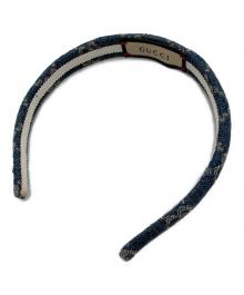 GUCCI（グッチ）の古着「GGデニム ヘアバンド」｜インディゴ
