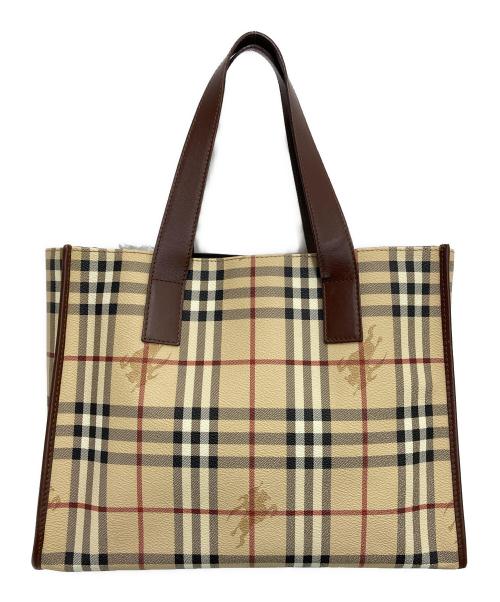 BURBERRY LONDON（バーバリーロンドン）BURBERRY LONDON (バーバリーロンドン) ノヴァチェック PVCトートバッグ ベージュの古着・服飾アイテム