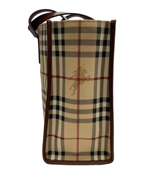 BURBERRY LONDON（バーバリーロンドン）BURBERRY LONDON (バーバリーロンドン) ノヴァチェック PVCトートバッグ ベージュの古着・服飾アイテム