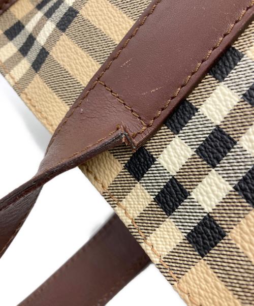 BURBERRY LONDON（バーバリーロンドン）BURBERRY LONDON (バーバリーロンドン) ノヴァチェック PVCトートバッグ ベージュの古着・服飾アイテム