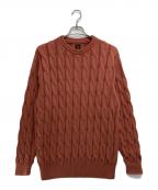 BATONERバトナ―）の古着「ケーブルニット」｜ピンク