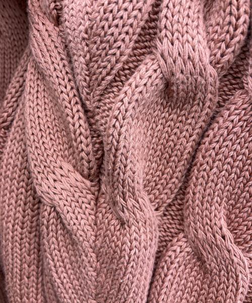BATONER（バトナ―）BATONER (バトナ―) ケーブルニット ピンク サイズ:3の古着・服飾アイテム