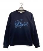 LACOSTEラコステ）の古着「ビッグロゴ刺繍スウェット」｜ネイビー