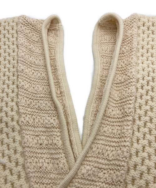 LEINWANDE（ラインヴァンド）LEINWANDE (ラインヴァンド) Patchwork Fringe Top ベージュ サイズ:FREEの古着・服飾アイテム