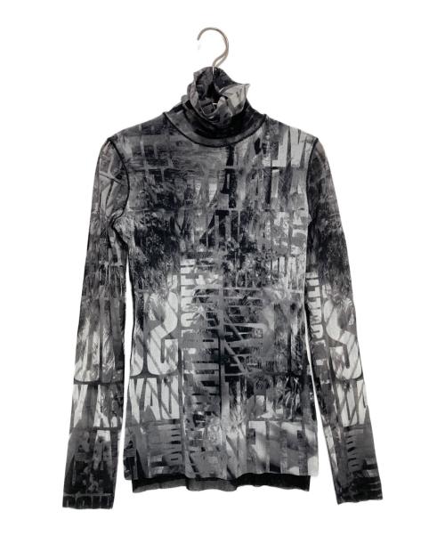 Jean Paul GAULTIER SOLEIL（ジャンポールゴルチェ ソレイユ）Jean Paul GAULTIER soleil (ジャンポールゴルチェ ソレイユ) パワーネット長袖カットソー グレー サイズ:Sの古着・服飾アイテム