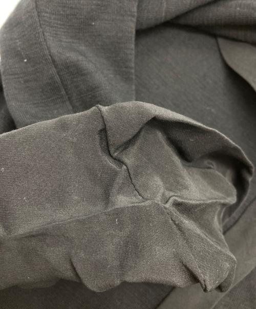 yohji yamamoto+noir（ヨウジヤマモトプリュスノアール）yohji yamamoto+Noir (ヨウジヤマモトプリュスノアール) ［古着］シルクフリル ニットカーディガン ブラック サイズ:2の古着・服飾アイテム