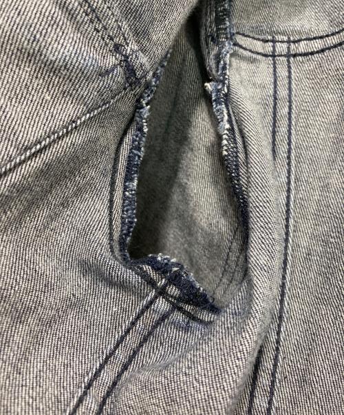 Jean Paul GAULTIER（ジャンポールゴルチェ）Jean Paul GAULTIER (ジャンポールゴルチェ) スカーフドッキングノーカラーデニムジャケット インディゴ サイズ:40の古着・服飾アイテム