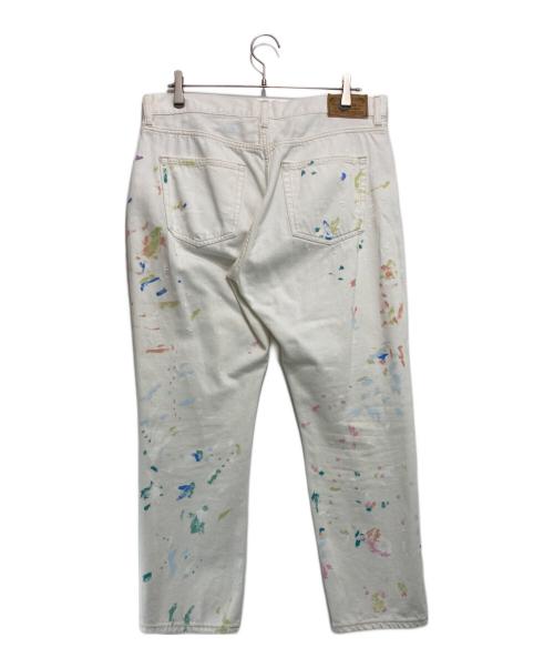POLO RALPH LAUREN（ポロ・ラルフローレン）POLO RALPH LAUREN (ポロ・ラルフローレン) ペイント加工デニムパンツ ホワイト サイズ:31Rの古着・服飾アイテム