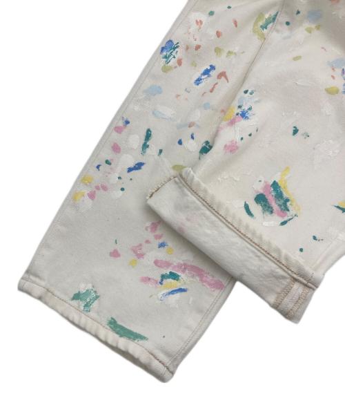POLO RALPH LAUREN（ポロ・ラルフローレン）POLO RALPH LAUREN (ポロ・ラルフローレン) ペイント加工デニムパンツ ホワイト サイズ:31Rの古着・服飾アイテム