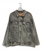 LEVI'Sリーバイス）の古着「RELAXED 4th型 ダメージ加工デニムジャケット」｜グレー