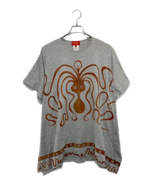 Vivienne Westwood RED LABEL（ヴィヴィアンウエストウッドレッドレーベル）Vivienne Westwood RED LABEL (ヴィヴィアンウエストウッドレッドレーベル) クラーケン ワイドカットソー グレー サイズ:Sの古着・服飾アイテム