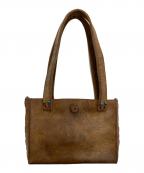 HENRY CUIRアンリークイール）の古着「レザーハンドバッグ」｜ブラウン