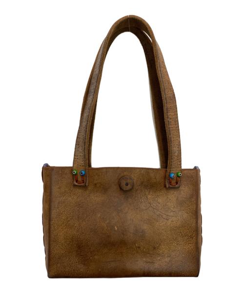 HENRY CUIR（アンリークイール）HENRY CUIR (アンリークイール) レザーハンドバッグ ブラウンの古着・服飾アイテム