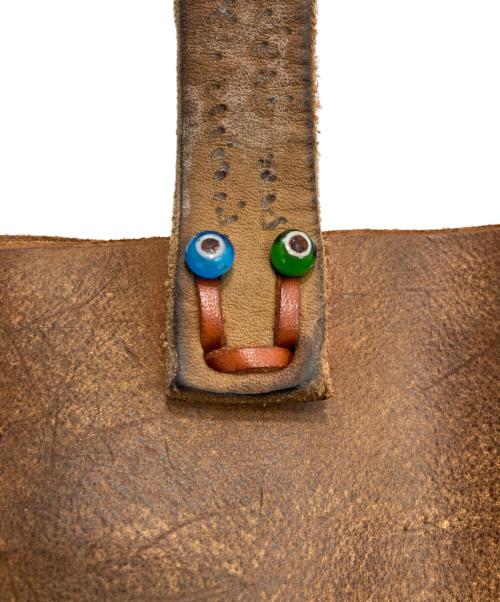 HENRY CUIR（アンリークイール）HENRY CUIR (アンリークイール) レザーハンドバッグ ブラウンの古着・服飾アイテム